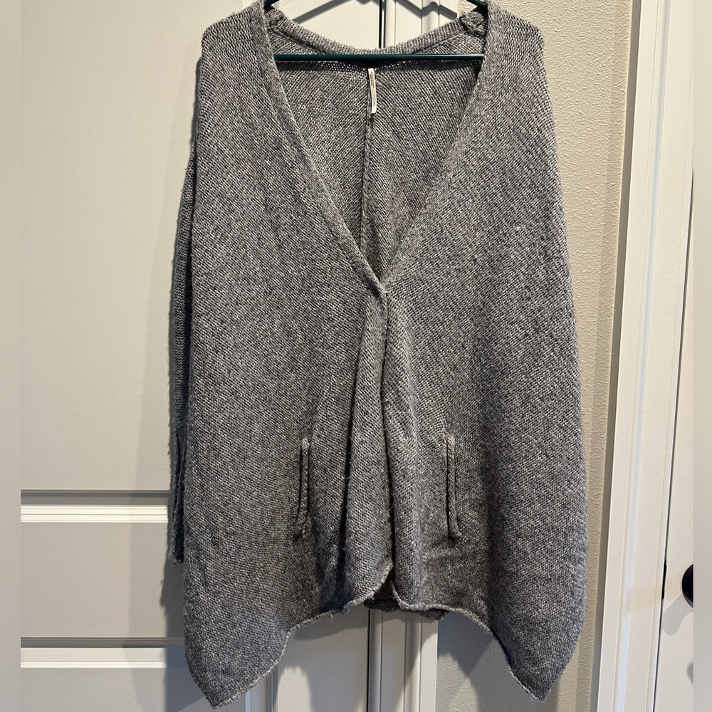 Free People Oversized Chunky Gray Women's Sweater